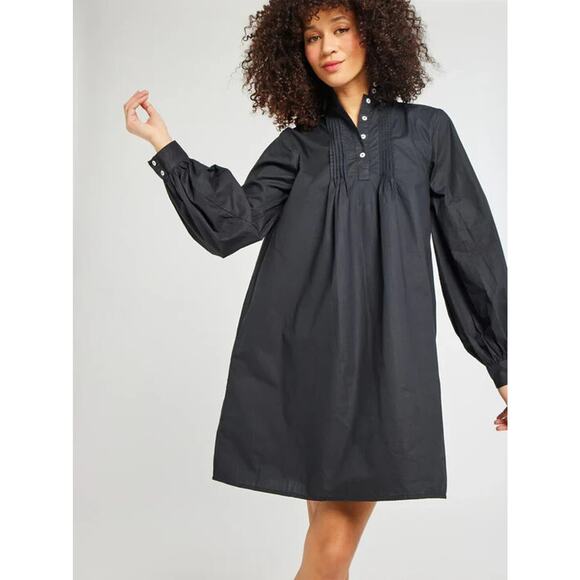Tuckernuck Pomander Place Black Womens High Neck Shift Dress Small - Picture 1 of 8